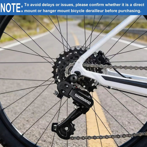 Rear Derailleur RD TZ31A 6/7 Speed Direct Mount And Hanger Mount on mountain bike, aluminum alloy construction