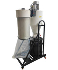 Pro Grade Cyclone Dust Collector With Dual Inlet Designed For Woodworking Shops Offers Kickass Suction And Low Buzz Motor Build To Keep Your Garage Spotlessly Clean Daily, featuring a filter and waste bin.