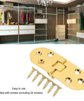 Set Of Four 180 Degree Flap Hinge 0.09 Inch Thick Zinc Alloy Heavy Duty Folding Flip Top Hinge for tables with screws shown