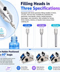 Savage High-Flow Automatic Bottle Filler Machine With Precision Multi-Mode Tech For Narrow Mouth Bottles And Tiny Neck Diameters Starting At 2mm with filling heads