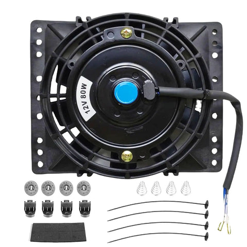 Six Inch Slim Radiator Cooling Fan Kit With Mounts For Tight Spots That Maxes Space And Keeps Your Engine Chill 650 CFM Pull Style