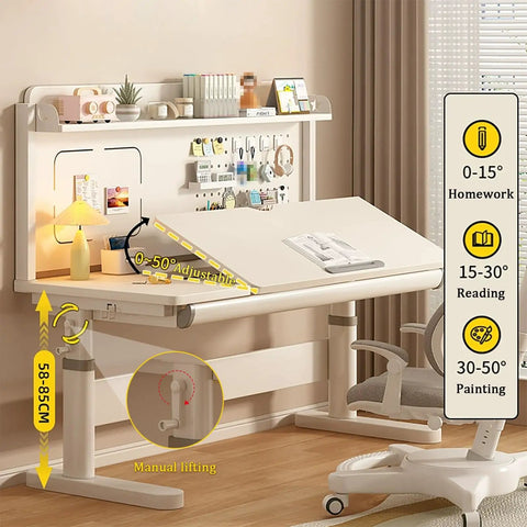 Dope Heavy Duty Manual Adjustable Standing Desk With Smooth Crank Raise And Practical Drawer Next To Perforated Pegboard For Your Chill Home Office Setup with adjustable tabletop.