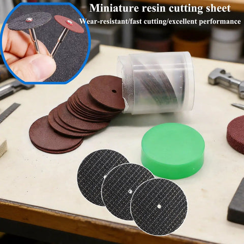 105 Pcs Rotary Tool Accessory Kit 1/8 Inch Shank Universal Fit For Power Tools including miniature resin cutting sheets for precise cutting.