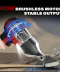 Beefy Cordless Sheet Metal Shear For Milwaukee 18V Battery, Brushless Electric Metal Cutter, 400W Power, side view