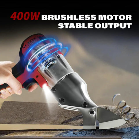 Beefy Cordless Sheet Metal Shear For Milwaukee 18V Battery, Brushless Electric Metal Cutter, 400W Power, side view