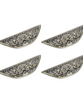 Straight Up Vintage Drawer Pulls 4 Pack Killer Bronze Finger Edge Cabinet Handles With Smooth Concealed Grip And 64 Mm Center Spacing Durable Zinc Alloy Construction.