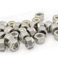 40 Pcs Nylon Insert Hex Lock Nuts 5/16-24 Stainless Steel 304 Silver