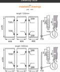 Installation diagram for Beefy Aluminum Telescopic Cabinet Drawer Slide Rail For Concealed Desks And Kitchen Countertops 1450mm