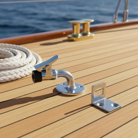 Top Notch Marine Door Stopper With 90 Degree Holder And Rubber Tip For Boats Rvs Campers To Keep Doors Locked Stable Using Durable Stainless Steel That Protects Paint And Handles Heavy Vib on boat deck
