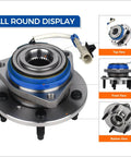Front Pair 513179 Wheel Bearing Hub Assembly For Buick Cadillac Chevrolet Oldsmobile Pontiac Saturn Relay With ABS "All Round Display"