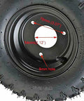 Close-up of wheel from Compact 29 Inch Go Kart Rolling Chassis Kit With Four 6 Inch Wheels For Diy Builds T8F Drive And Front Steering Ready To Roll For Junior Karts And Drift Trikes Four Wheel Set Included showing measurements 78mm and 54mm hole sizes