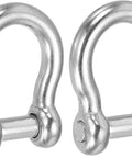 Heavy Duty Five Sixteenths Inch 8mm Stainless Steel D Ring Shackles Set Of 2 With Screw Pin Bow Shackle for rigging and marine use