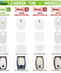 Comparison chart of correct and incorrect filters for 4 Pack Replacement Filters For Rocket DuoClean Vacuum Cleaners HV380 Series