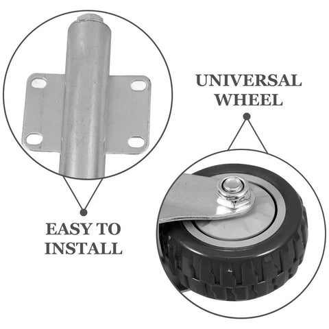 Heavy Duty Gate Support Caster Wheel With Spring Shock Absorption System for yard gates, easy installation and universal wheel