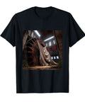 Dope Industrial Gear Abandoned Factory Machinery T-Shirt for rockin a classic fit vibe in sleek black color.
