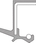 National Oil Seals 710702 auto trans output shaft seal cross-section diagram