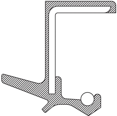 National Oil Seals 710702 auto trans output shaft seal cross-section diagram