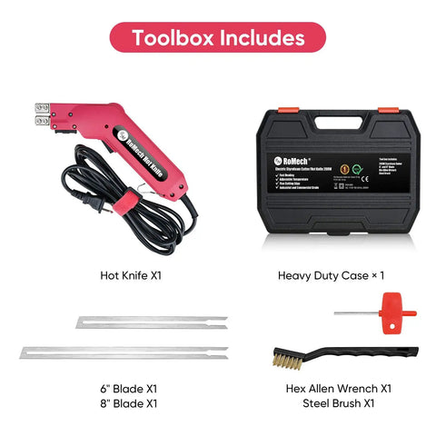 Heavy Hitter Electric Hot Knife Foam Cutter With 200 Watt Adjustable Heat Zero Hassle Quick Heat Up Slick Cutting Wire And Tough Carry Case For Eps Xps Eva Foam And Crafts