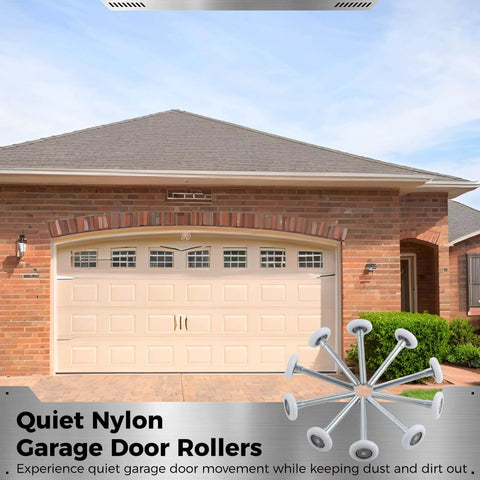 30 Pack 1.8 Inch Garage Door Rollers With 4.7 Inch Stem Ultra Quiet Nylon Replacement Wheel for garages, barns, and warehouses