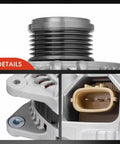 Alternator Replacement For Nissan Altima 2013 Through 2018 2 5L 12V 110A With 6 Groove Clutch Pulley Clockwise Drop In