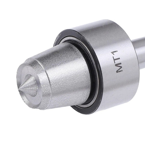 Pro Grade MT1 Wood Lathe Live Center Stainless Steel Long Spindle for CNC Turning Heavy Duty Tailstock Tool With Quiet Bearings