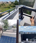 Heavy Duty Balcony Railing Fence Extender Topper No Sweat Privacy Screen Weather Tough Outdoor Barrier installed on rooftop