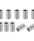PATIKIL stainless steel thread adapter sleeve reducing nut set, 10 pcs, M12x1.75 male to M10x1.5 female, 20mm