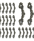 24 Pcs Vintage 1.68 Inch Drawer Pulls in Bronze Finish Zinc Alloy Cabinet Handles for Dressers Jewelry Boxes and Cabinets