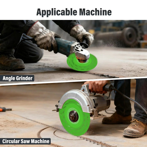 5-Piece 4.5 Inch Glass Cutting Discs For Angle Grinder Ultra-Thin Diamond Saw Blades in use with angle grinder and circular saw