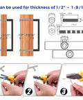 30 Pack Matte Black Cabinet Pulls With Five Inch Center To Center Holes Slim Square Kitchen Handles installation guide with measurements