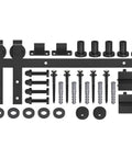 Heavy Duty Sliding Barn Door Hardware Kit With Upgraded Two Point Screw Fixation Modular Track System For A Single Door 30 To 36 Inches Quiet Smooth Sliding Easy To Install