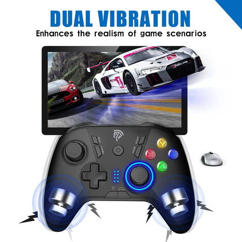 2.4G Wireless Gaming Controller For Windows PC Steam Deck PS3 And Android TV Box Plug And Play Gamepad With Dual Vibration