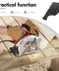 Miter Saw Dust Collection Bag For Circular Saw And Marble Cutter Port, 11.4 X 6.2 Inch Fit shown in use during cutting