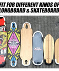 Durable Rubber Deck Protector For Skateboards And Longboards, Grippy Edge Guards For Nose And Tail, Prevent Nicks And Chips