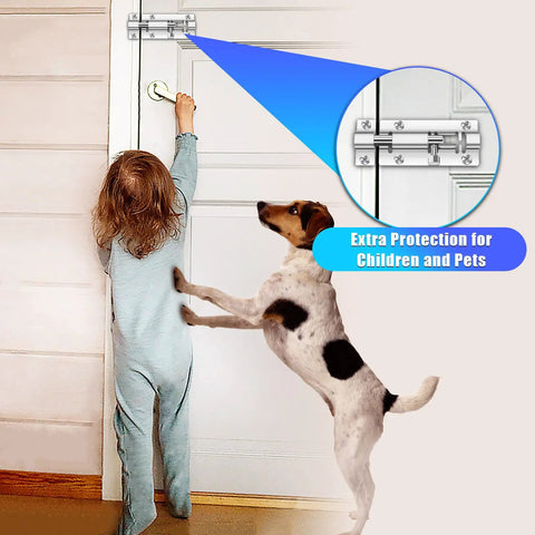 Rock Solid 2 Pack Slide Locks For Interior Doors Premium Stainless Steel Barrel Bolt Latch With 12 Heavy Duty Screws Lock Down Your Private Space With These Tight Indoor Door Fasteners That Secure The Lockdown You Need For Total Peace Of Mind Every