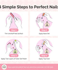 Gel Nail Polish Set Six Pink Nude Shades With Highly Pigmented Color Soak Off UV LED Formula In Tilt And Stand Bottle HEMA Free Plant Based Polish Valentine Pink Nude Gift Box Manicure Kit instructions.