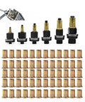 Premium 77pcs Rivet Nut Tool Kit With Hex Head Adapter, Fits Hand Tools Or Electric Drills For Fast Press-In Installation On Auto Repair Home Projects, M3-M12 steel nuts and inserts