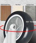 Heavy Duty Industrial Caster Wheels With Swivel And Brake For Easy Push And Smooth Roll Threaded Stem Mx Mount Double Locking Plate Caster Set showing 360-degree rotation and floor types.
