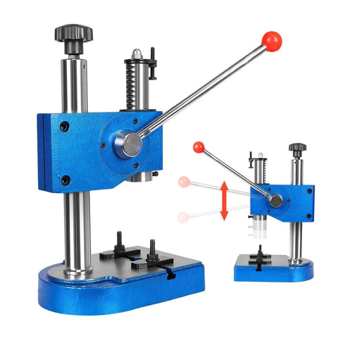 No Sweat Cast Iron Desktop Arbor Press 0.5 Ton Manual Hand Press Compact Bench Tool for precise small component tasks.