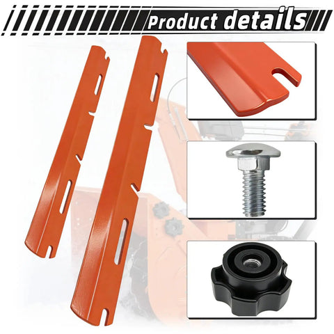 Deluxe Drift Cutter Blades For Snow Blowers Compatible With Ariens Orange Kit Deluxe 72406900 And 724069 with screws visible