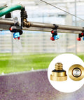 Brass Misting Nozzle Set for Low Pressure Systems, 40 Replacement Heads with 0.4 Mm Orifice used in greenhouse irrigation.