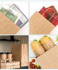 Bulk Kraft Paper Gift Bags With Handles 8x4.5x10 Inches 200 Pack Durable 110Gsm Brown Paper Bags For Shopping, Retail, Party, Wedding, Gift Wrapping And Favors