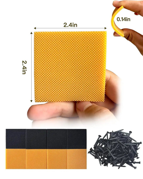 8 Piece Heel Cap Replacement Kit For Boots With Non Slip Rubber Heel Caps And Chunky Heel Tips Plus 40 Shoe Nails For High Heels