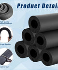 Product details of Four Pack 6 Ft Foam Pipe Insulation Tubing Three Quarter Inch ID Black Pool Noodle Cover for AC Line Set