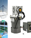 Built To Last Beefed Up Heavy Duty AC 110V 120W Worm Gear Motor With Speed Controller shown with industrial applications