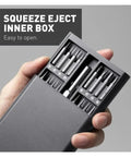 63 In 1 Precision Screwdriver Set With Magnetic Bits For Home Repair Jobs Including Phillips Torx And Hex Head Tools Kit in open case