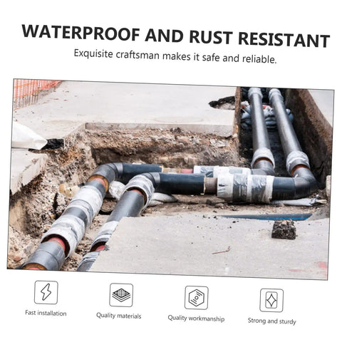 Heavy Duty Iron Hose Connectors 6 Pack Elbow Fittings for Industrial Use shown in pipeline installation