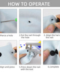 Step-by-step installation guide for 150 Set No Sew Resin Snap Button Kit With Plastic Snaps For Clothing Sewing And Crafting