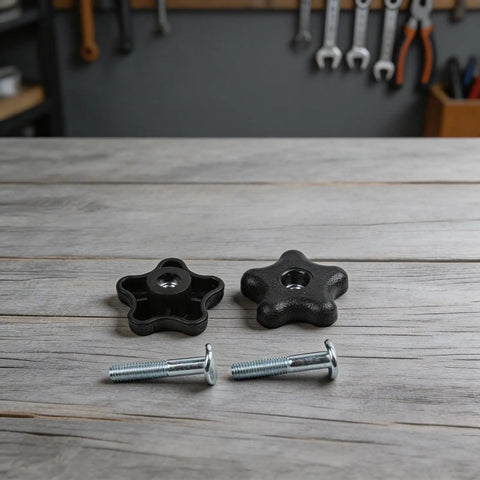 For Plum Handle Bolt And Knob Kit Perfect For Lawn Mowers And Snow Blowers Tough Replacement Parts to Get Your Outdoor Gear Back On The Road Fast, black plastic knobs and bolts