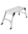Heavy Duty Aluminum Work Platform Ladder, Foldable 30 x 12 x 20 Inch Platform, 330 Lb Capacity, No Assembly Required, Lightweight Yet Sturdy